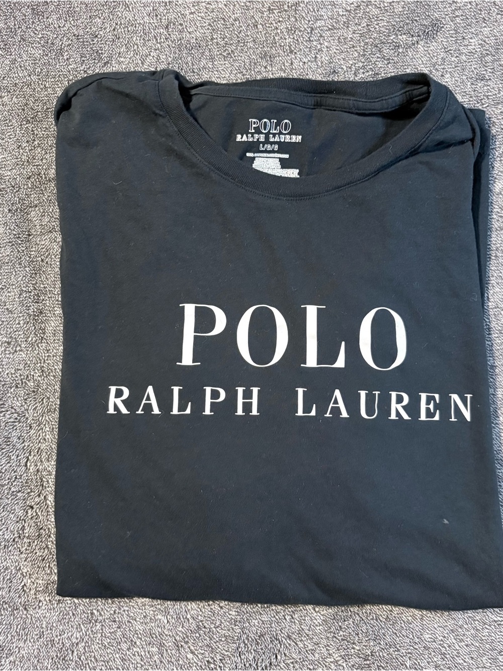 Polo by Ralph Lauren Black Tee with White Logo